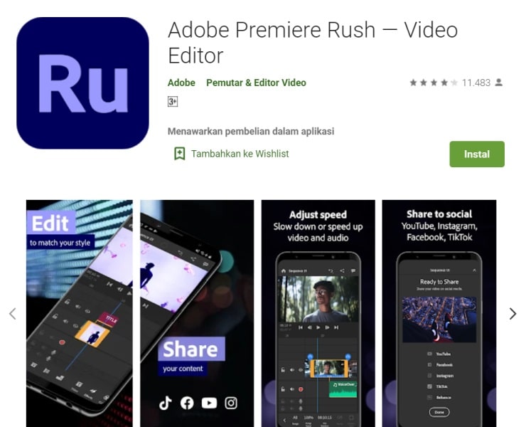 Adobe Premiere Rush Video Editor