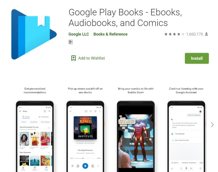 Google Play Books Ebooks Audiobooks and Comics