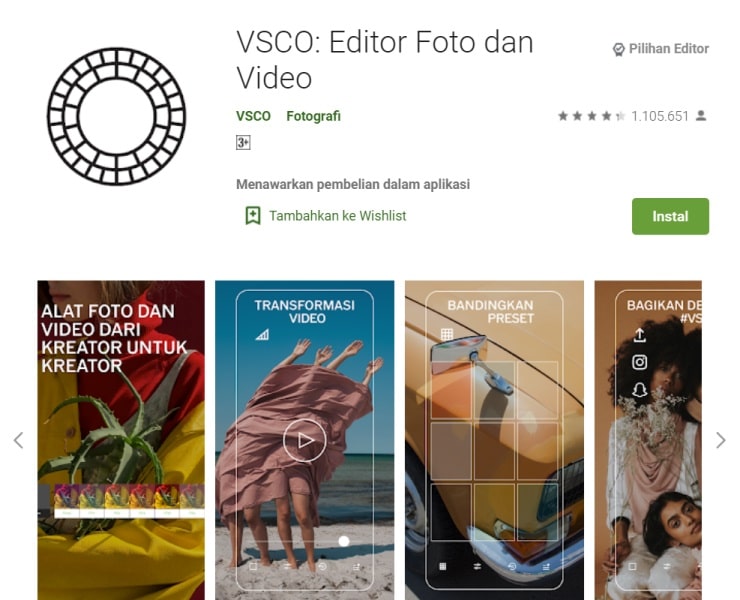 VSCO Editor Foto dan Video