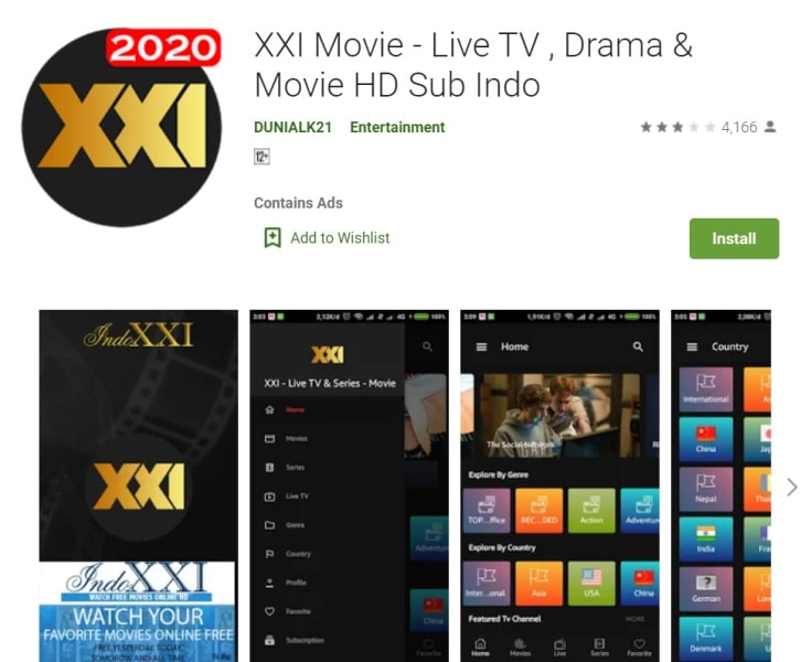 XXI Movie Live TV Drama Movie HD Sub Indo