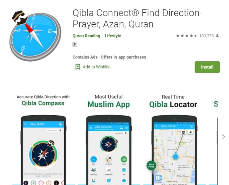 Qibla Connect® Find Direction Prayer Azan Quran