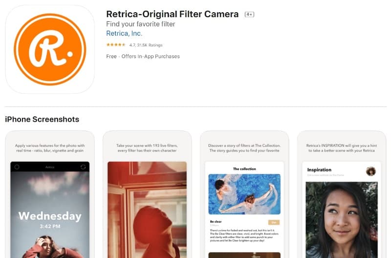 Retrica Original Filter Camera