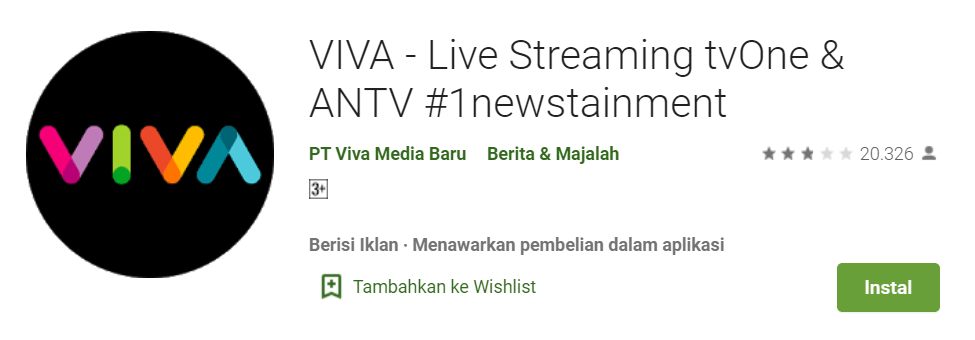 VIVA Live Streaming tvOne ANTV