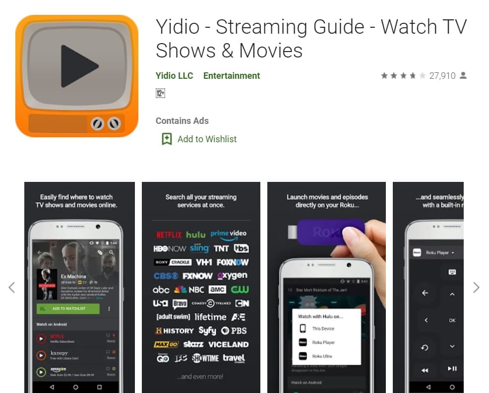 Yidio Streaming Guide Watch TV Shows Movies