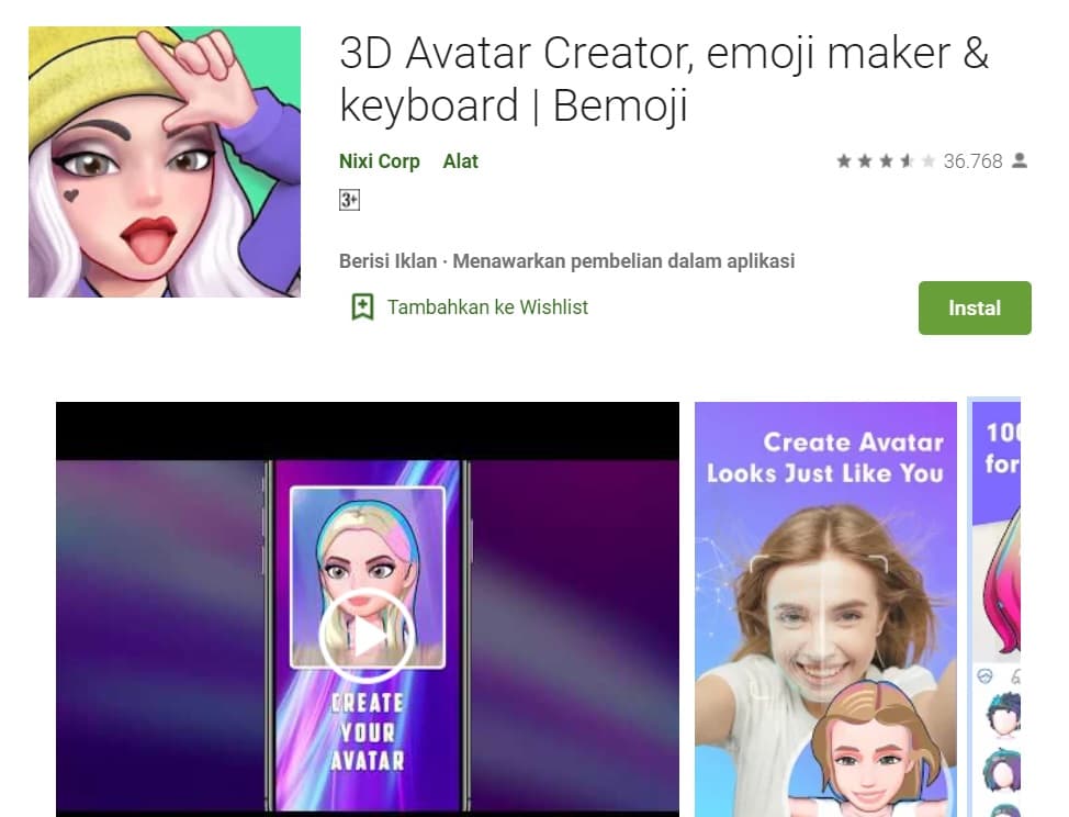 Bemoji 3D Avatar Creator Emoji Maker Keyboard