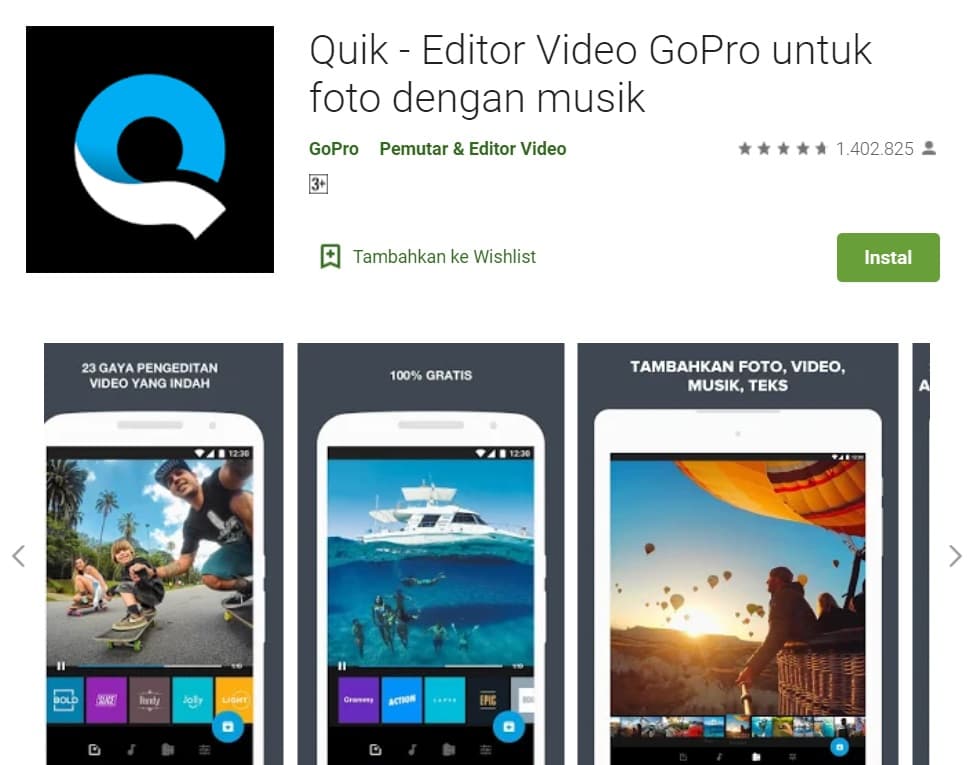 Quik Editor Video GoPro