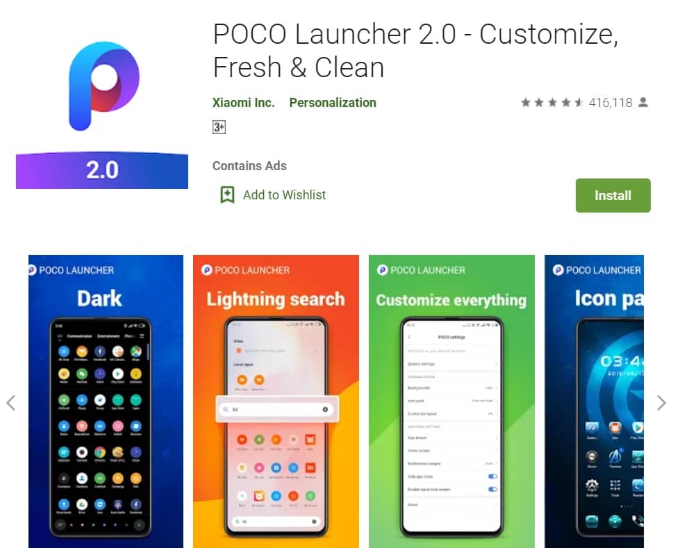 POCO Launcher 2.0 Customize Fresh Clean