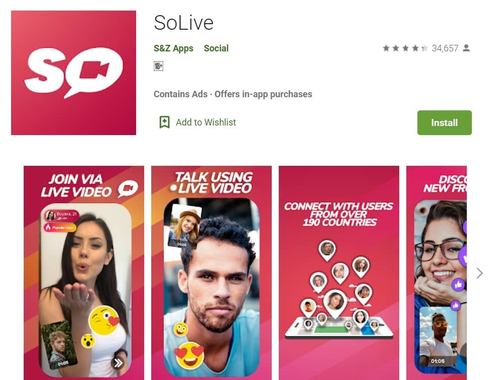 SoLive - Aplikasi Video Chat Dewasa Untuk Android.