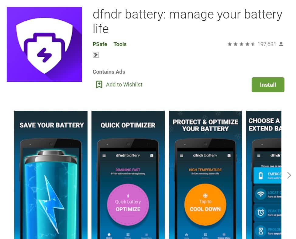 dfndr battery manage your battery life