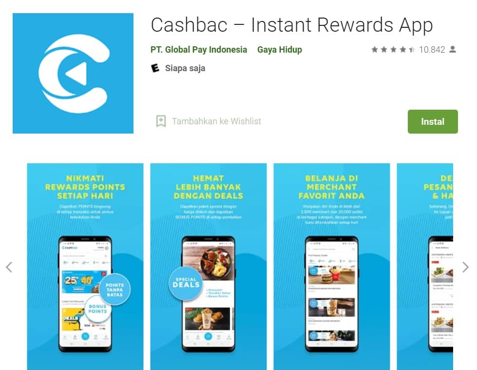 Cashbac Instant Rewards App