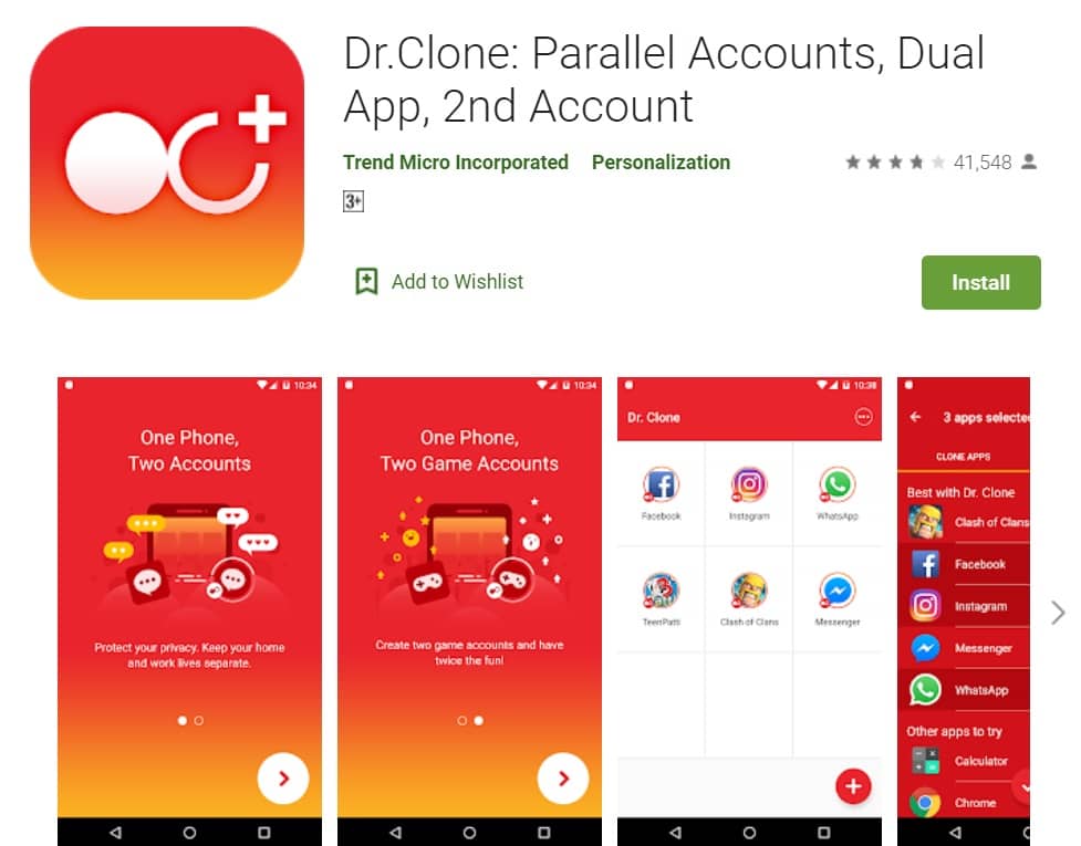 Dr.Clone Parallel Accounts Dual App 2nd Account