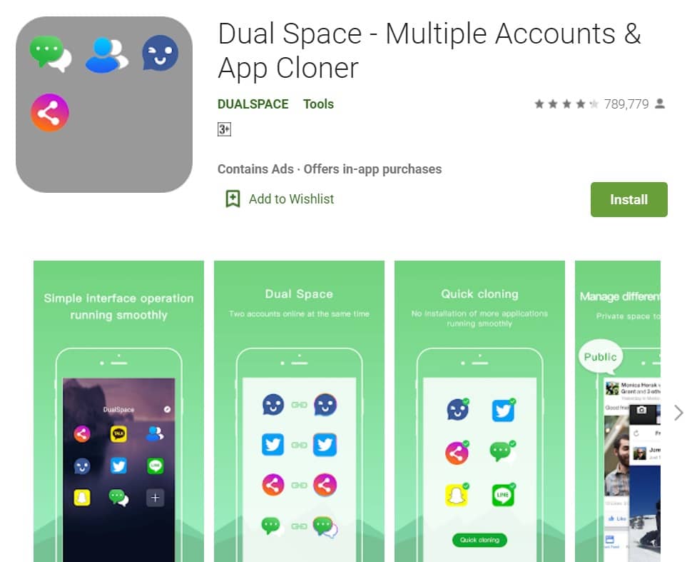 Dual Space Multiple Accounts App Cloner