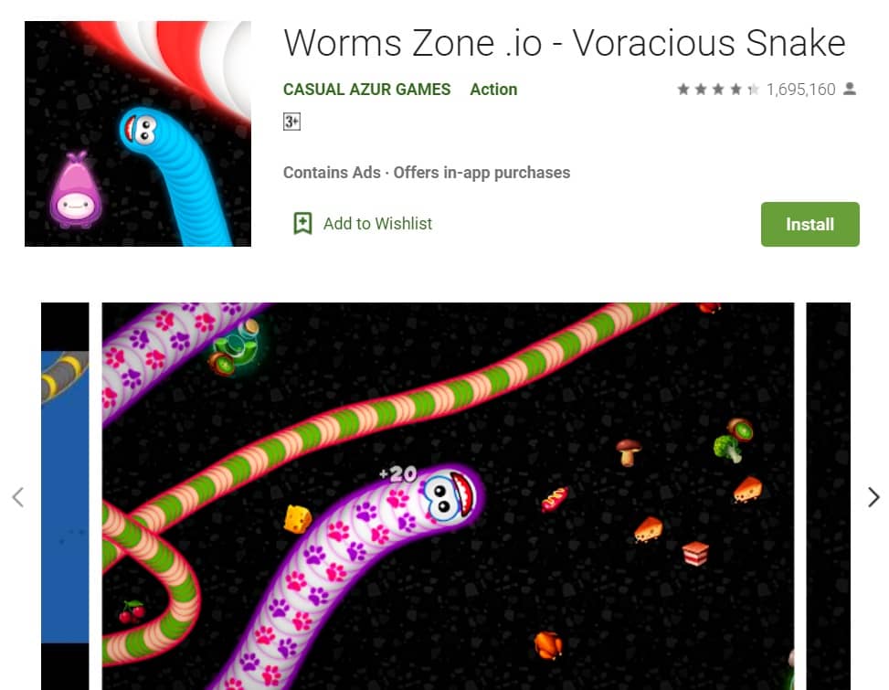 Game cacing worms