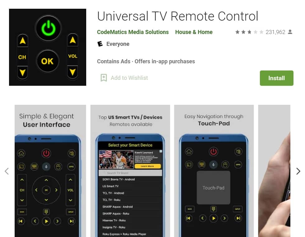Aplikasi Remote TV di HP