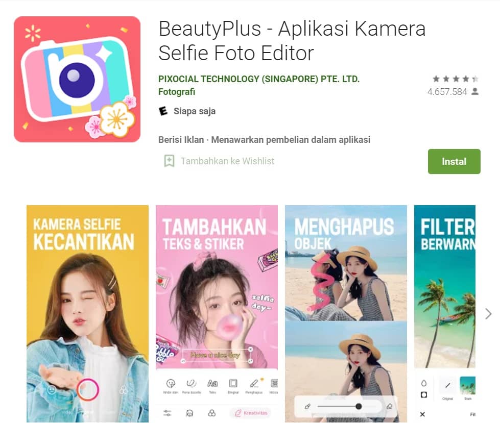 BeautyPlus Aplikasi Kamera Selfie Foto Editor