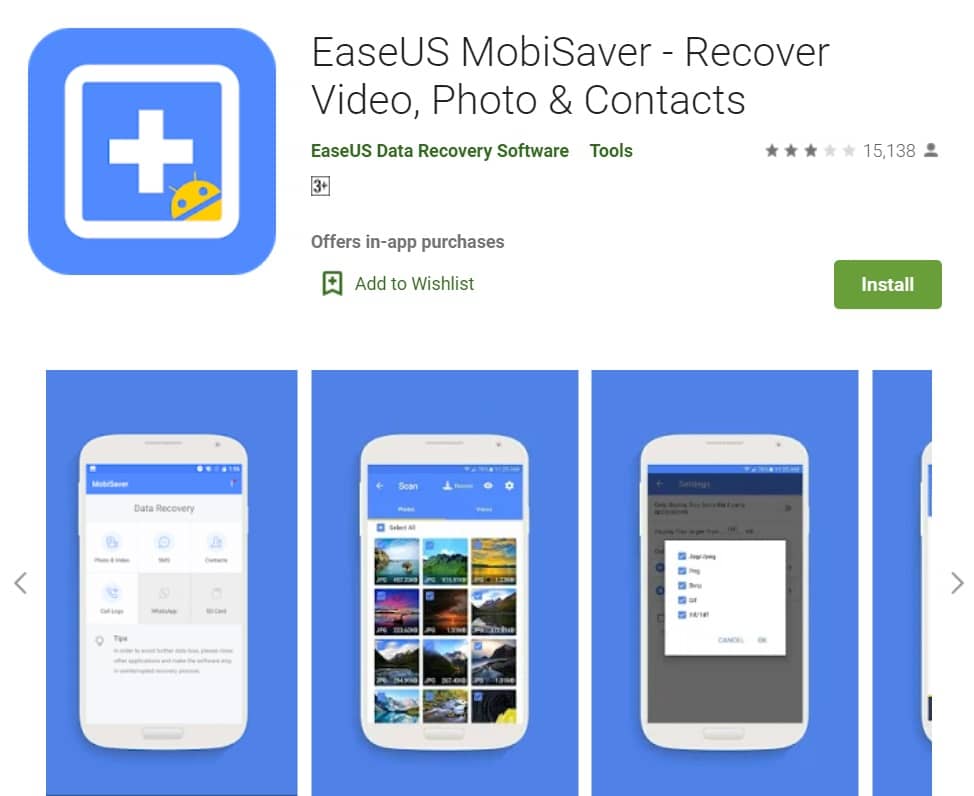 EaseUS MobiSaver Recover Video Photo Contacts