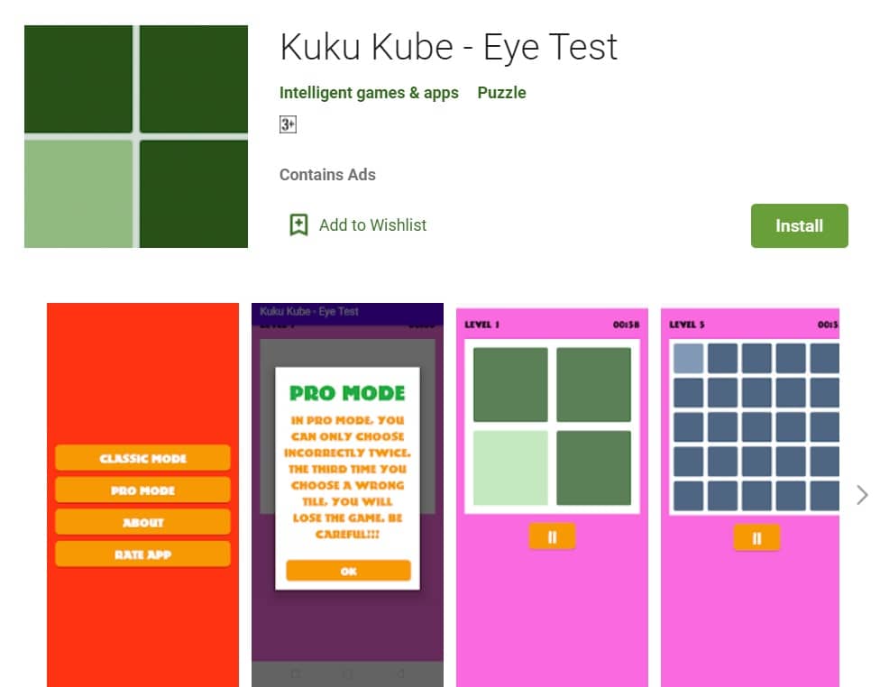 Kuku Kube Eye Test