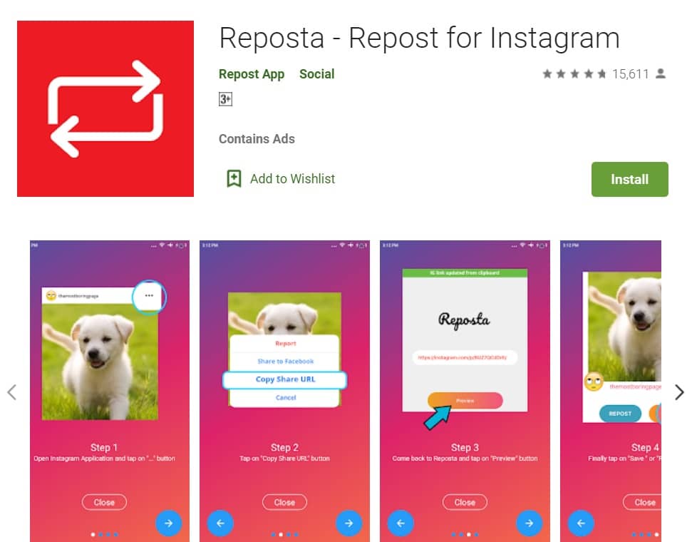 Reposta Repost for Instagram