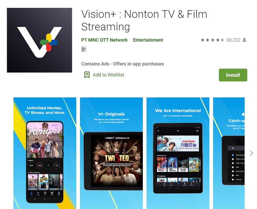 Vision+ Nonton TV Film Streaming